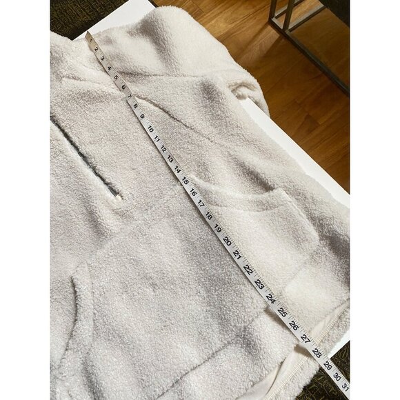 Lululemon Scuba Fleece Half Zip Pullover Womens Size M/L Cream - Picture 10 of 11